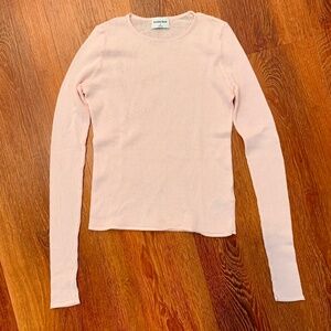 Sunday Best Long-Sleeve Blush Pullover Top XS Balletcore